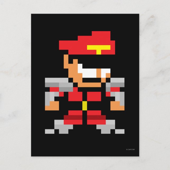 8-Bit M. Bison Postcard (Front)