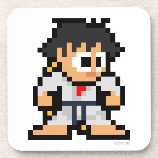 8-Bit Makoto Beverage Coaster (Front)