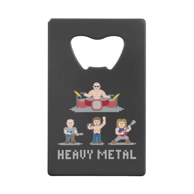 8 Bit Metal Band Credit Card Bottle Opener (Front)