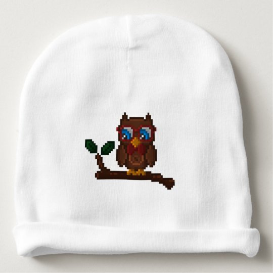 8 bit owl baby hat zazzle com