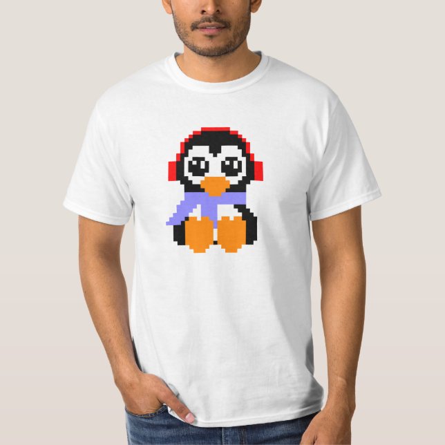 8 Bit Penguin T-Shirt (Front)