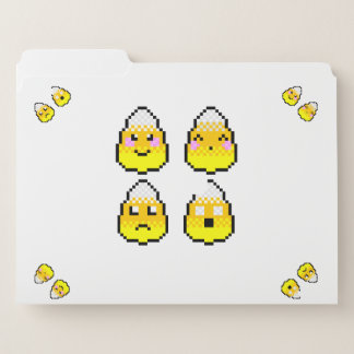 8-Bit Pixel Art Candy Corn Friends File Folder