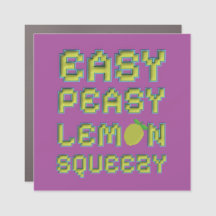 8-Bit Pixel Art Lemon Retro Auto Magnet