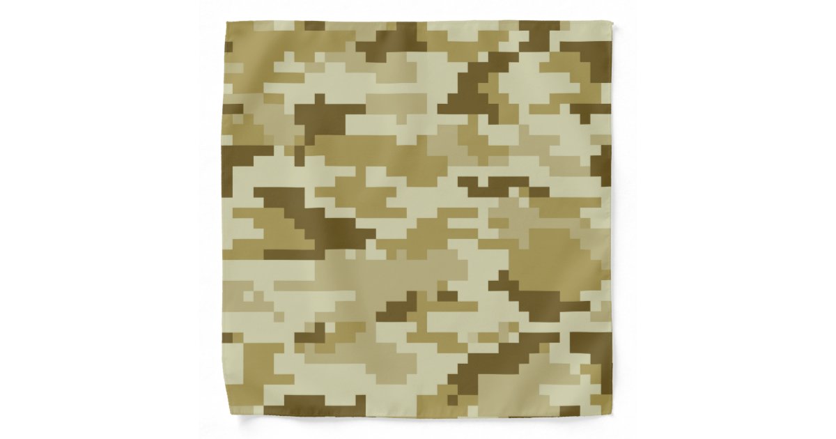 8 Bit Pixel Digital Desert Camouflage / Camo Bandana | Zazzle