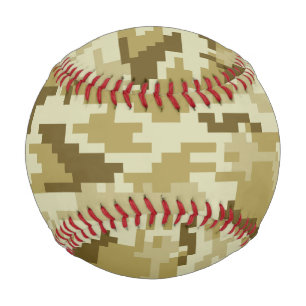 8 Bit Pixel Digital Desert Camouflage / Camo Baseball