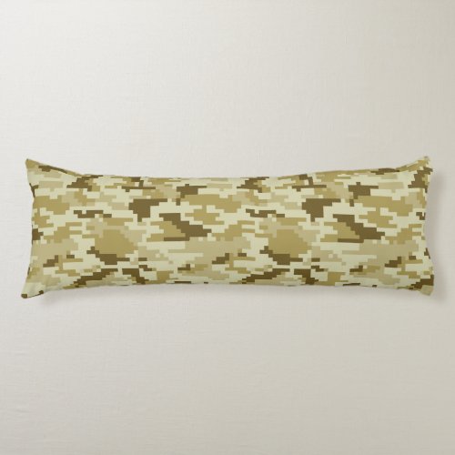 8 Bit Pixel Digital Desert Camouflage  Camo Body Pillow