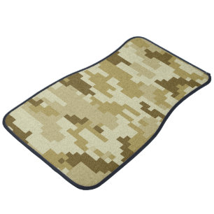 8 Bit Pixel Digital Desert Camouflage / Camo Car Mat