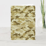 8 Bit Pixel Digital Desert Camouflage / Camo Card