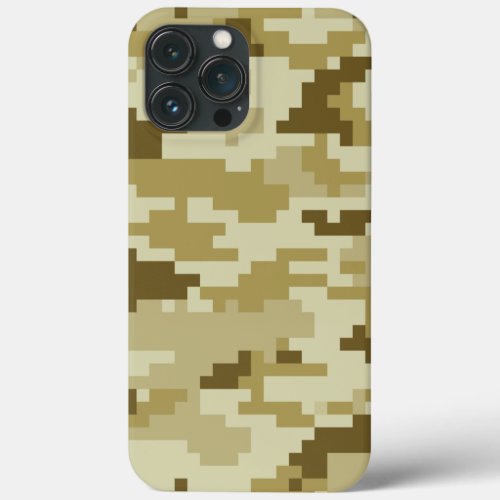 8 Bit Pixel Digital Desert Camouflage  Camo iPhone 13 Pro Max Case