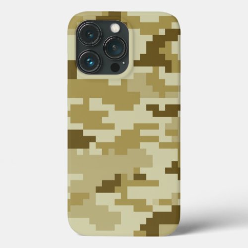 8 Bit Pixel Digital Desert Camouflage  Camo iPhone 13 Pro Case