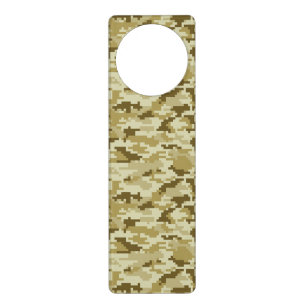 8 Bit Pixel Digital Desert Camouflage / Camo Door Hanger
