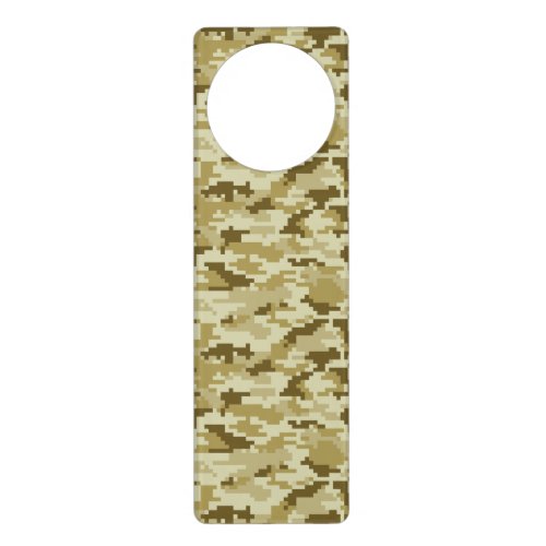 8 Bit Pixel Digital Desert Camouflage  Camo Door Hanger