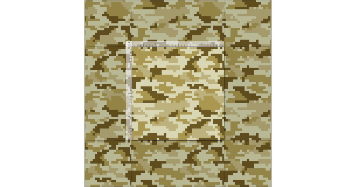 8 Bit Pixel Digital Desert Camouflage / Camo Fabric | Zazzle