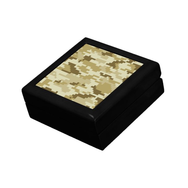8 Bit Pixel Digital Desert Camouflage / Camo Gift Box (Side)
