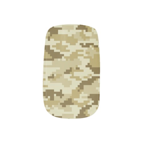 8 Bit Pixel Digital Desert Camouflage  Camo Minx Nail Wraps
