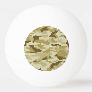 8 Bit Pixel Digital Desert Camouflage / Camo Ping Pong Ball