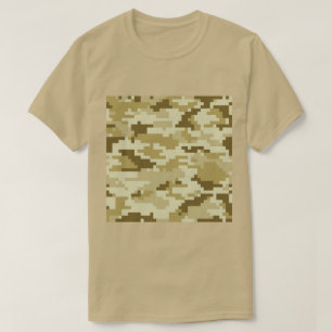 8 Bit Pixel Digital Desert Camouflage / Camo T-Shirt