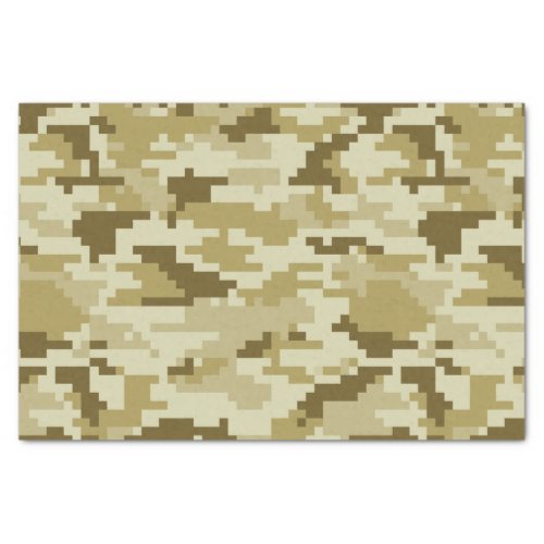 8 Bit Pixel Digital Desert Camouflage  Camo Tissue Paper