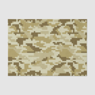 8 Bit Pixel Digital Desert Camouflage / Camo Tissue Paper
