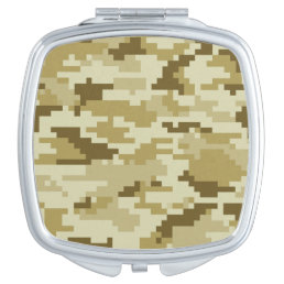 8 Bit Pixel Digital Desert Camouflage / Camo Vanity Mirror