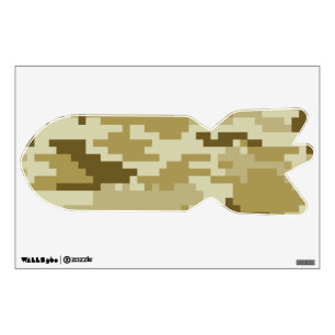 8 Bit Pixel Digital Desert Camouflage / Camo Wall Decal