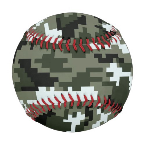 8 Bit Pixel Digital Urban Camouflage  Camo Baseball