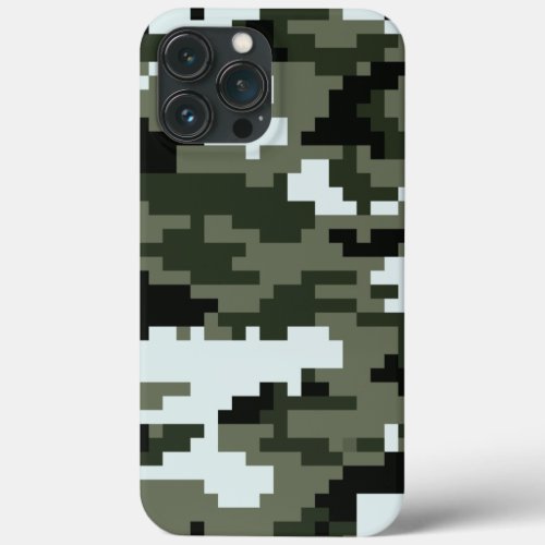 8 Bit Pixel Digital Urban Camouflage  Camo iPhone 13 Pro Max Case