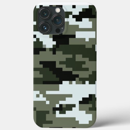 8 Bit Pixel Digital Urban Camouflage  Camo iPhone 13 Pro Max Case