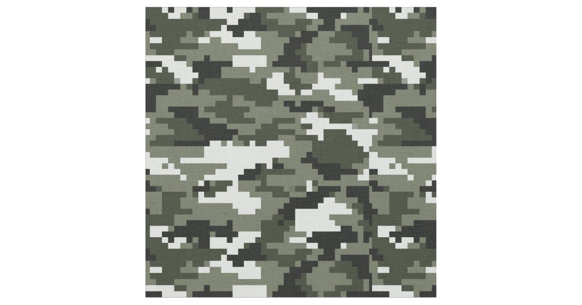 8 Bit Pixel Digital Urban Camouflage / Camo Fabric | Zazzle