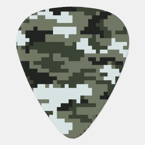 8 Bit Pixel Digital Urban Camouflage  Camo Guitar Pick