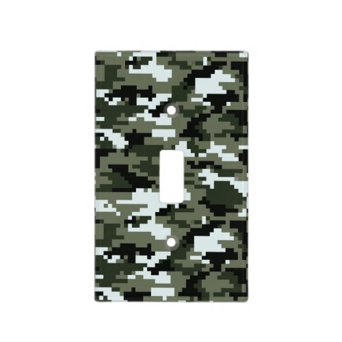 8 Bit Pixel Digital Urban Camouflage  Camo Light Switch Cover