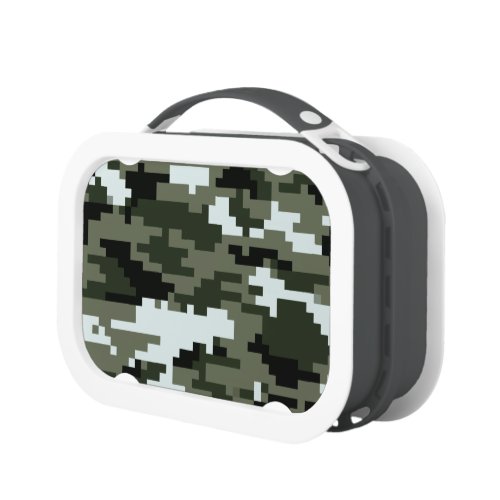 8 Bit Pixel Digital Urban Camouflage  Camo Lunch Box
