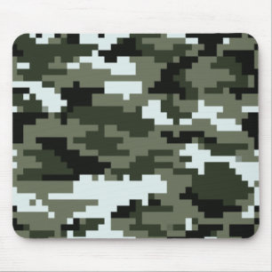 8 Bit Pixel Digital Urban Camouflage / Camo Mouse Pad