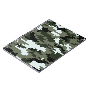 8 Bit Pixel Digital Urban Camouflage / Camo Notebook