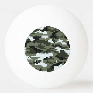 8 Bit Pixel Digital Urban Camouflage / Camo Ping-Pong Ball