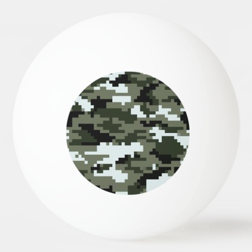 8 Bit Pixel Digital Urban Camouflage  Camo Ping_Pong Ball