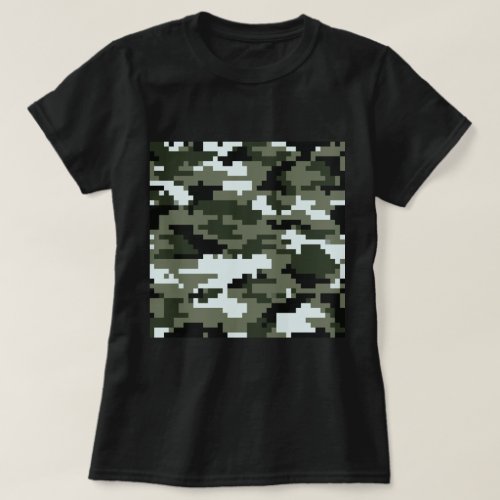 8 Bit Pixel Digital Urban Camouflage  Camo T_Shirt