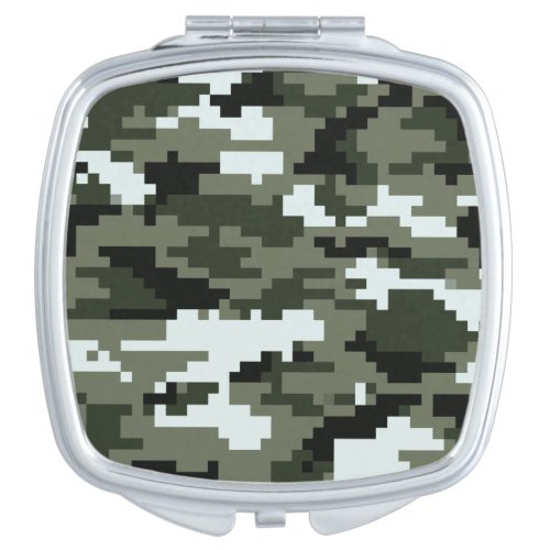 8 Bit Pixel Digital Urban Camouflage  Camo Vanity Mirror