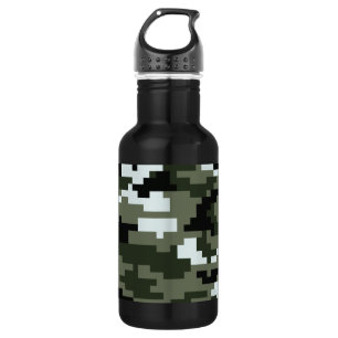 8 Bit Pixel Digital Urban Camouflage / Camo Water Bottle