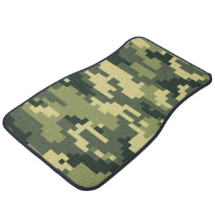 8 Bit Pixel Digital Woodland Camouflage / Camo Car Mat