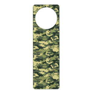 8 Bit Pixel Digital Woodland Camouflage / Camo Door Hanger