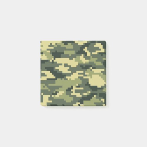 8 Bit Pixel Digital Woodland Camouflage  Camo Post_it Notes