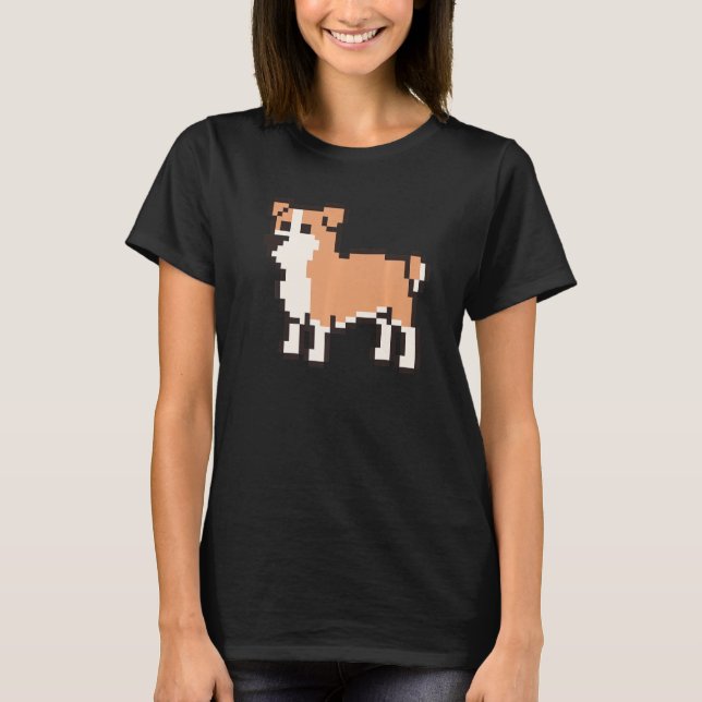 8 Bit Pixel English Bulldog T-Shirt (Front)