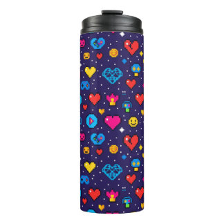 8-Bit Pixel Gaming Insulated Travel Tumbler