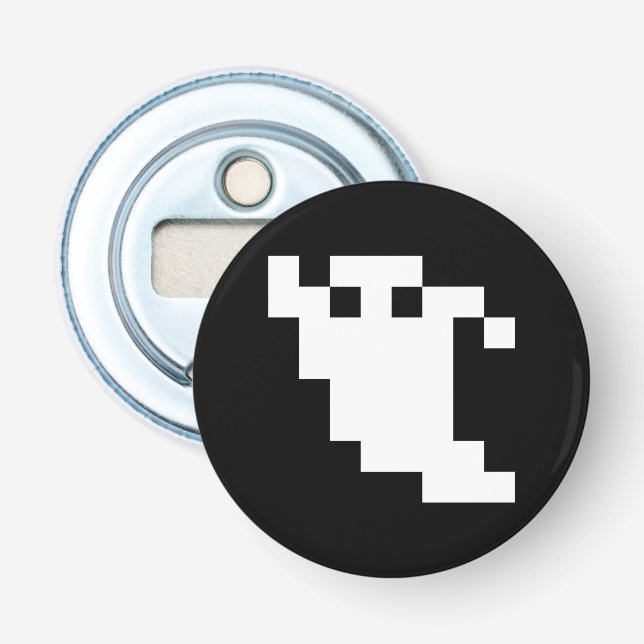 8 Bit Pixel Ghost Bottle Opener (Front)