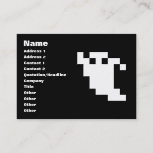 8 Bit Pixel Ghost Business Card