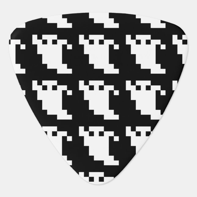 8 Bit Pixel Ghost Guitar Pick (Front)