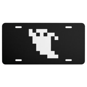 8 Bit Pixel Ghost License Plate