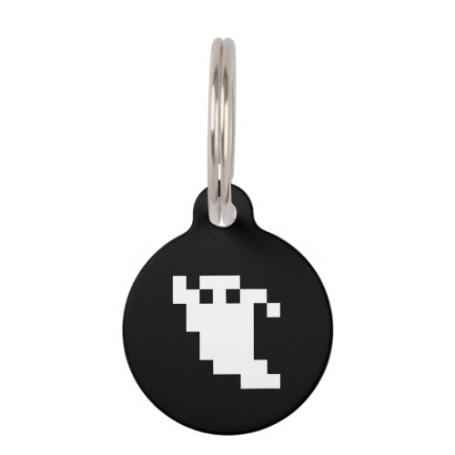 8 Bit Pixel Ghost Pet ID Tag