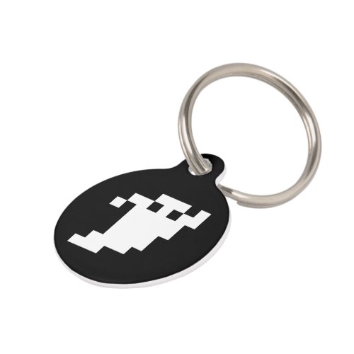 8 Bit Pixel Ghost Pet Name Tag